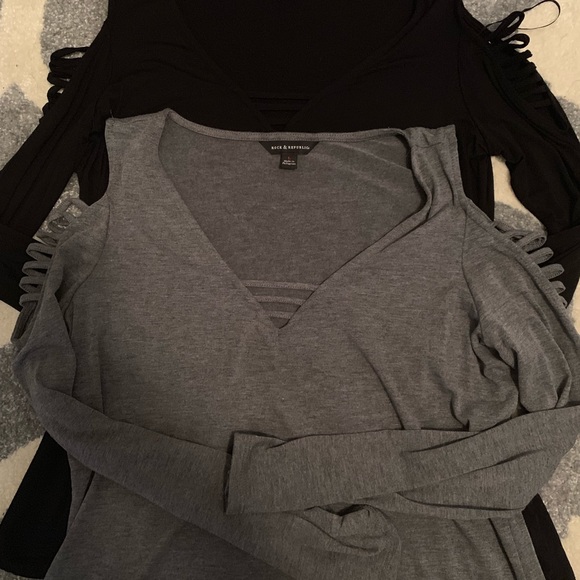 2 EUC Rock&Republic Strappy cold shoulder tops SzL - Picture 2 of 3